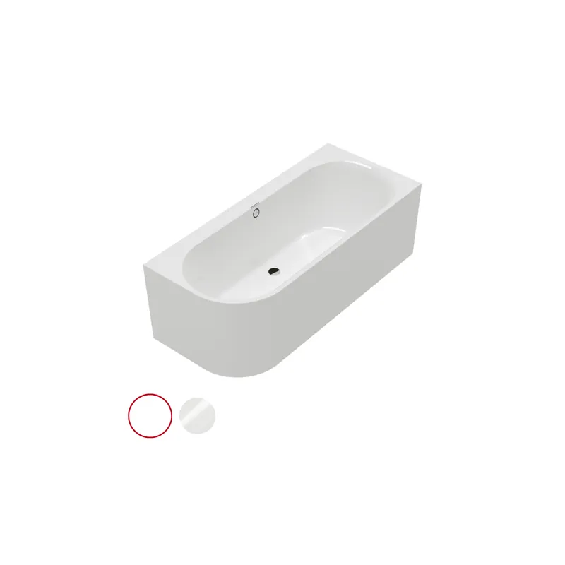 Baignoire murale semi-îlot d‘angle VILLEROY & BOCH Oberon 2.1