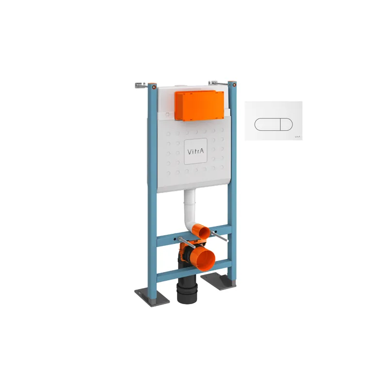 Bâti-support VitrA V-Fix Core auto-portant + Plaque Root Round