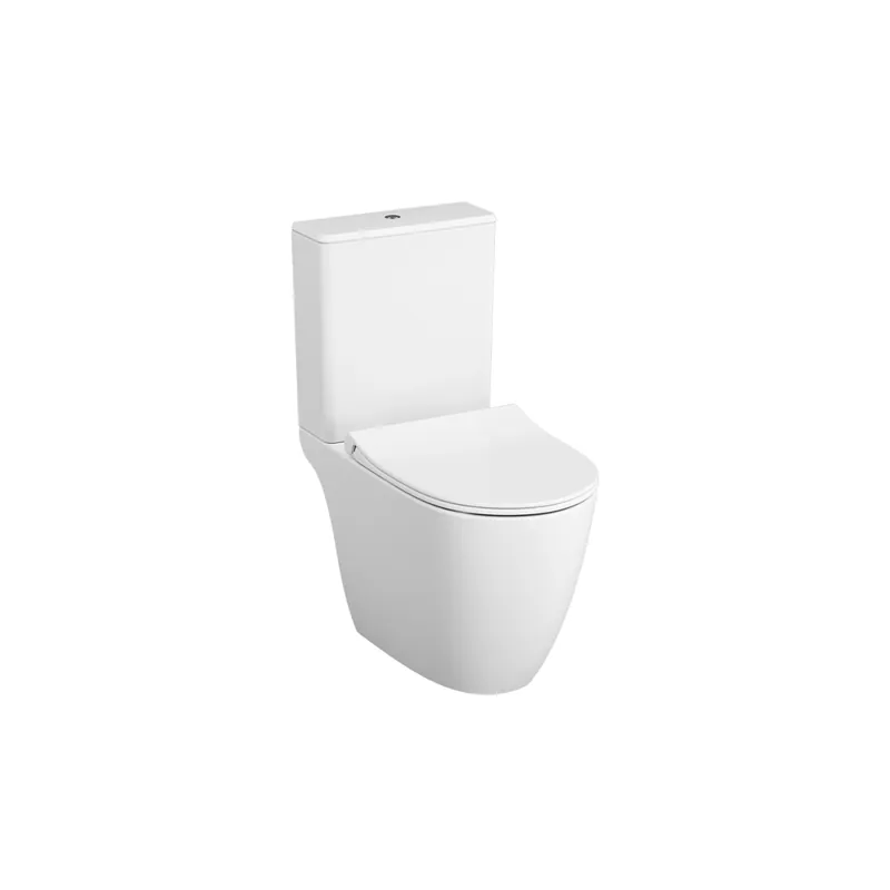 WC à poser compact sans bride VitrA Sento blanc + abattant frein de chute