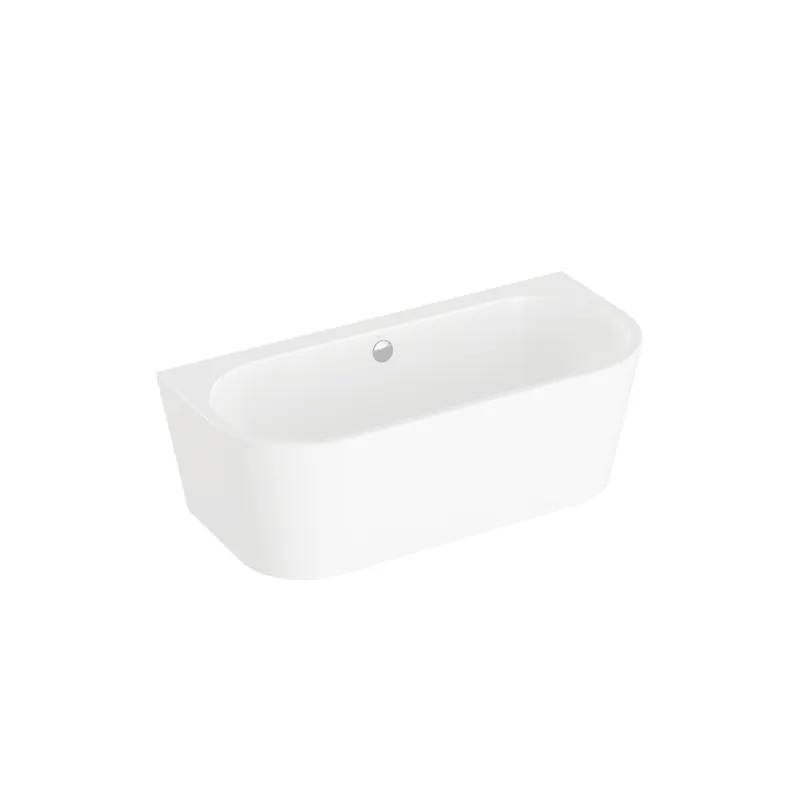 Baignoire semi îlot VitrA Geo 165x75 + pieds + siphon standard