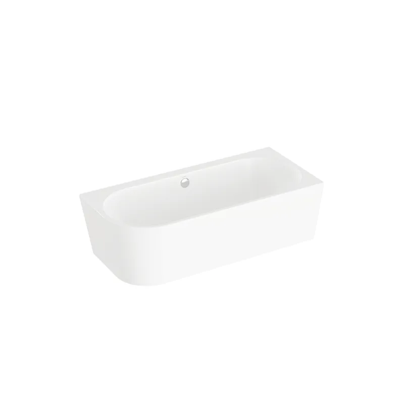 Baignoire murale angle VitrA Geo + pieds + siphon standard
