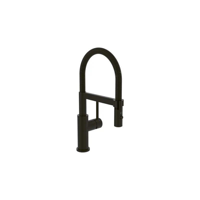 Robinet cuisine semi-pro VILLEROY ET BOCH Steel Expert Compact Window noir mat