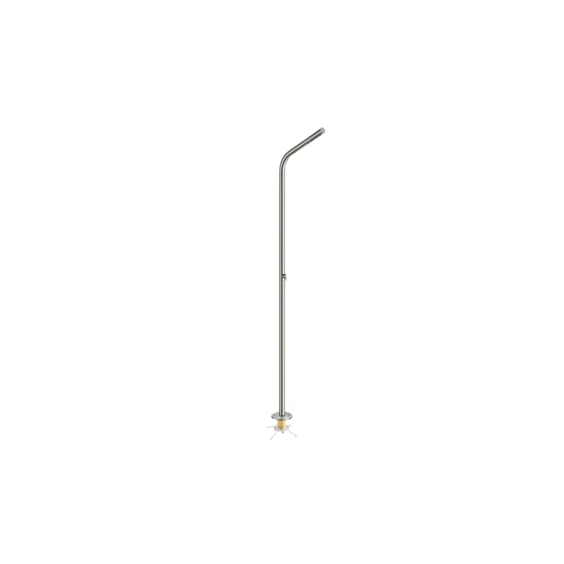 Colonne de douche extérieure CRISTINA ONDYNA Inox 316 alimentation par le sol en inox + Corps d‘encastrement