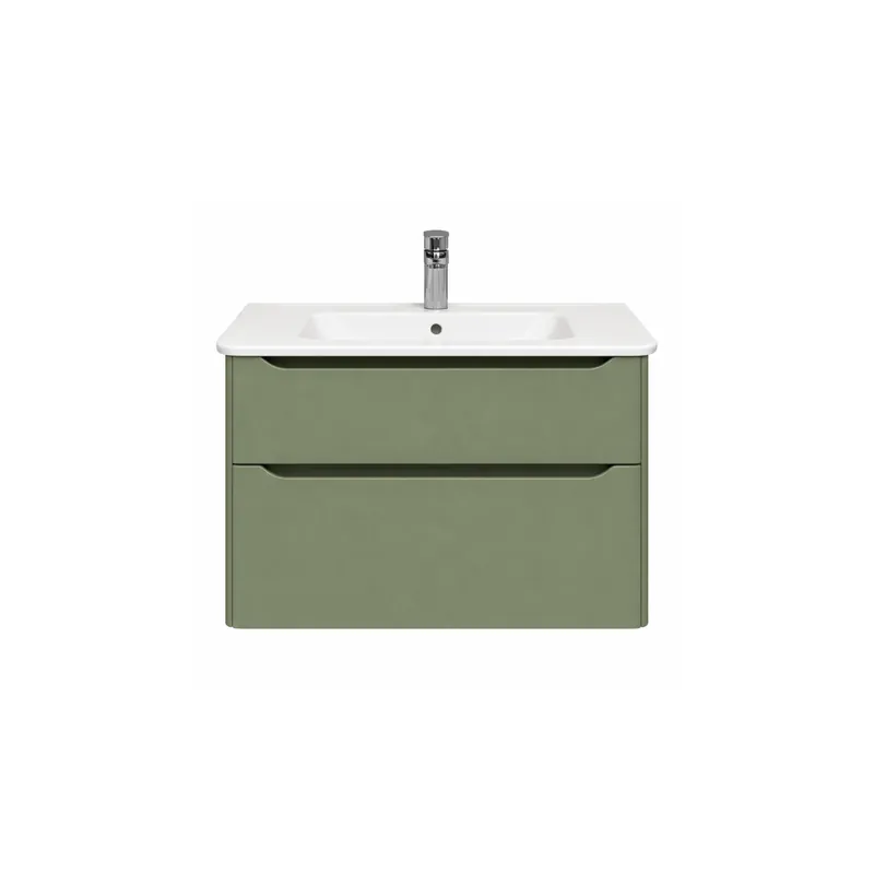 Meuble vasque suspendu VitrA Sento Round vert mat
