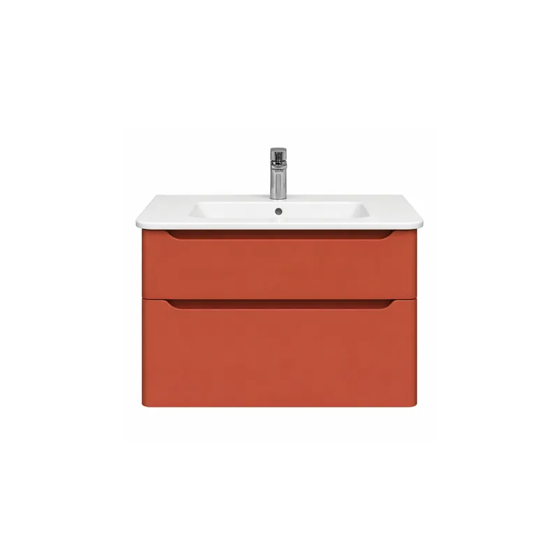 Meuble vasque suspendu VitrA Sento Round terracotta