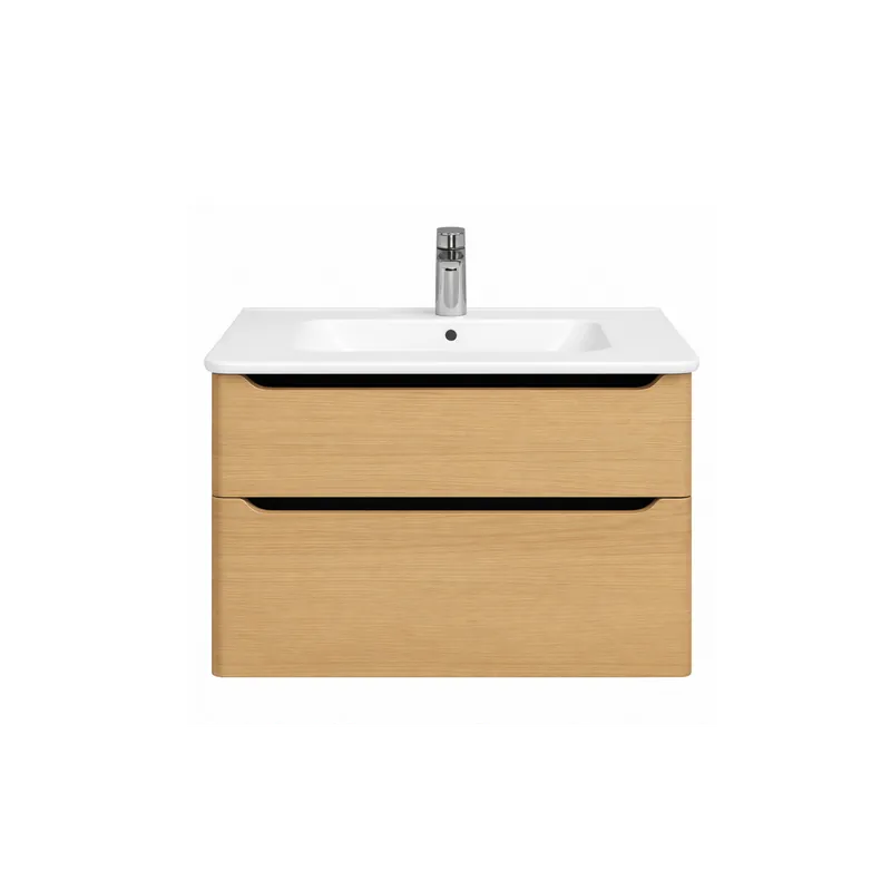 Meuble vasque suspendu VitrA Sento Round chêne naturel