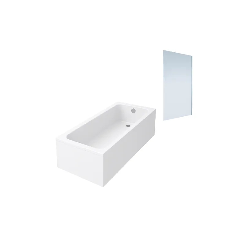 Baignoire droite VILLEROY & BOCH Architectura acrylique + Pare bain AURYS Mist 1 chromé