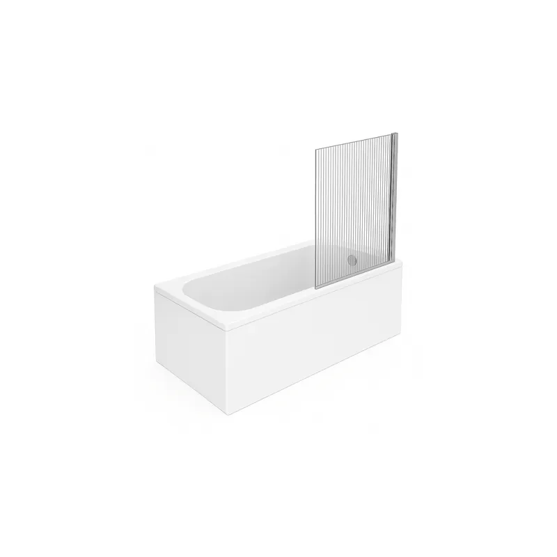 Baignoire droite VILLEROY ET BOCH Oberon quaryl + Pare-bain AURYS Raywall