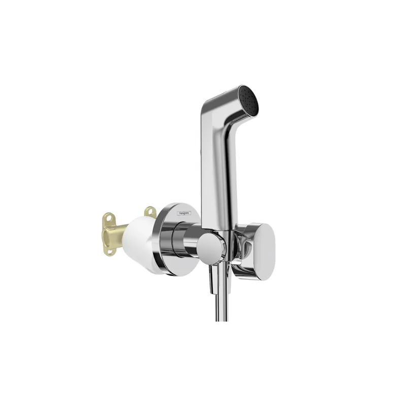 Douchette WC HANSGROHE EcoSmart S avec robinet d‘arret et corps d‘encastrement
