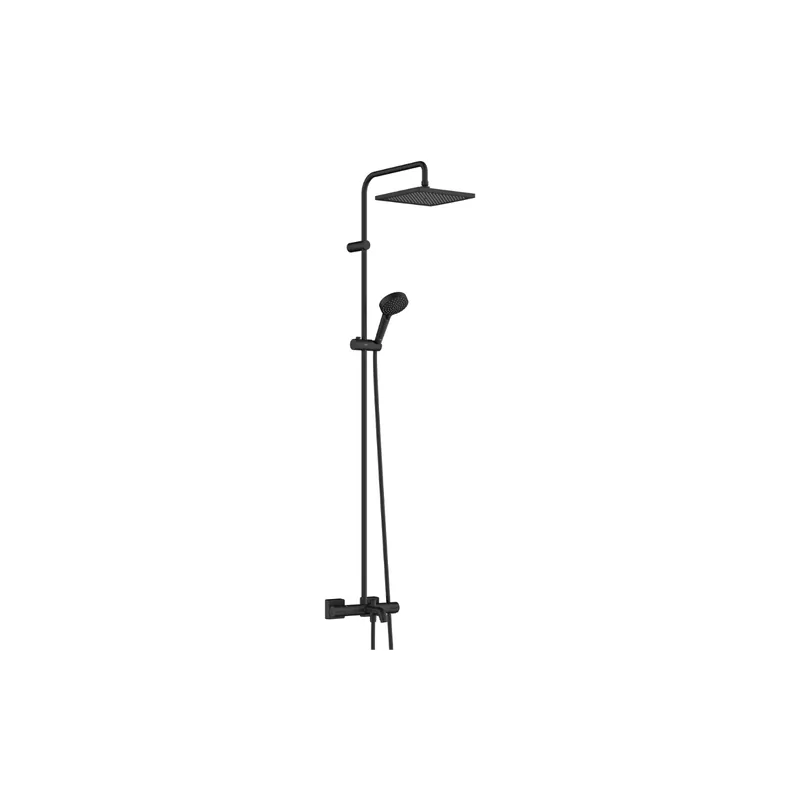 Colonne bain douche thermostatique HANSGROHE Vernis Shape noir mat