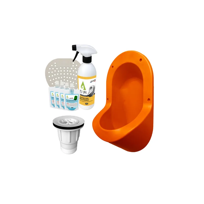 Pack urinoir sans eau encastré TI‘PI + kit valve parachute + pack entretien