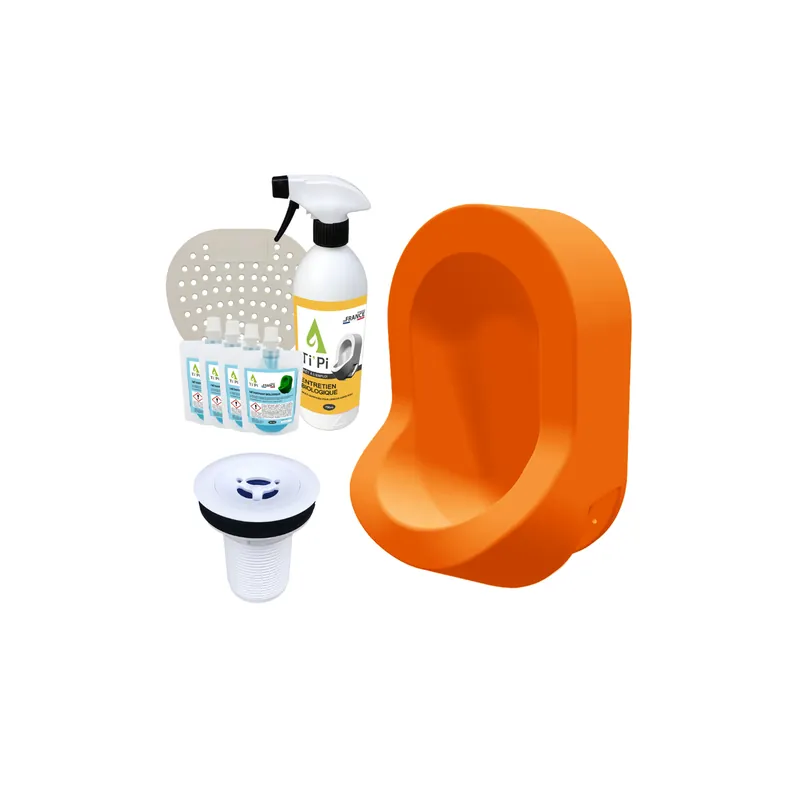 Pack urinoir sans eau TI‘PI + kit valve bec de canard + pack entretien
