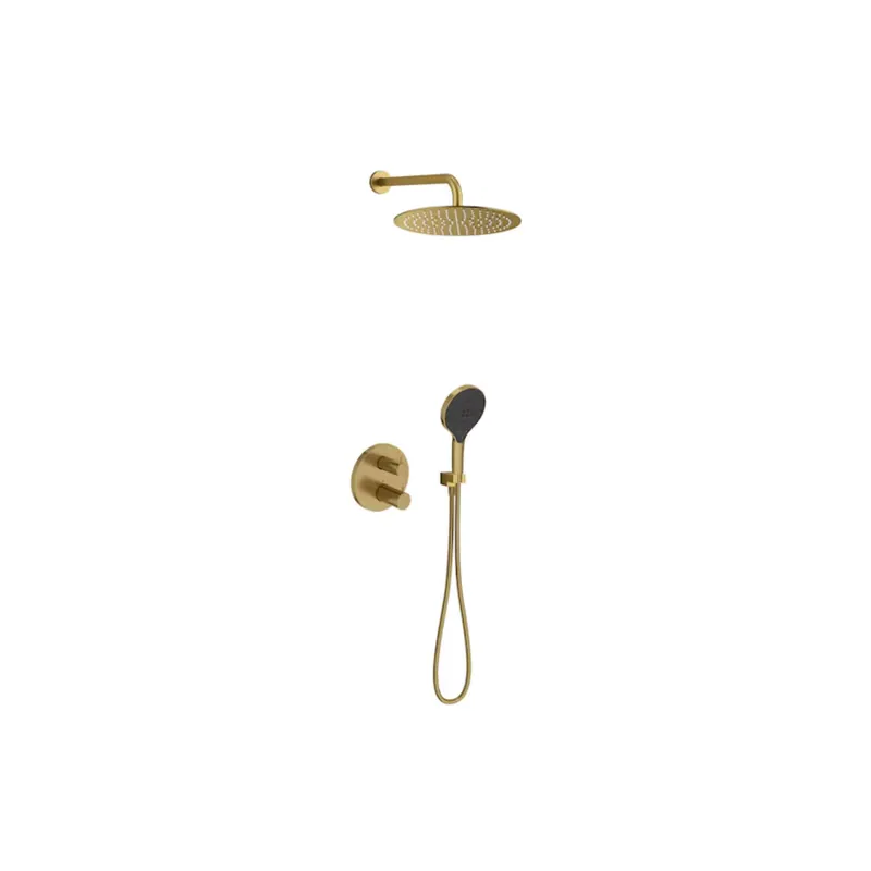 Colonne de douche encastrée thermostatique JACOB DELAFON Metro laiton brossé