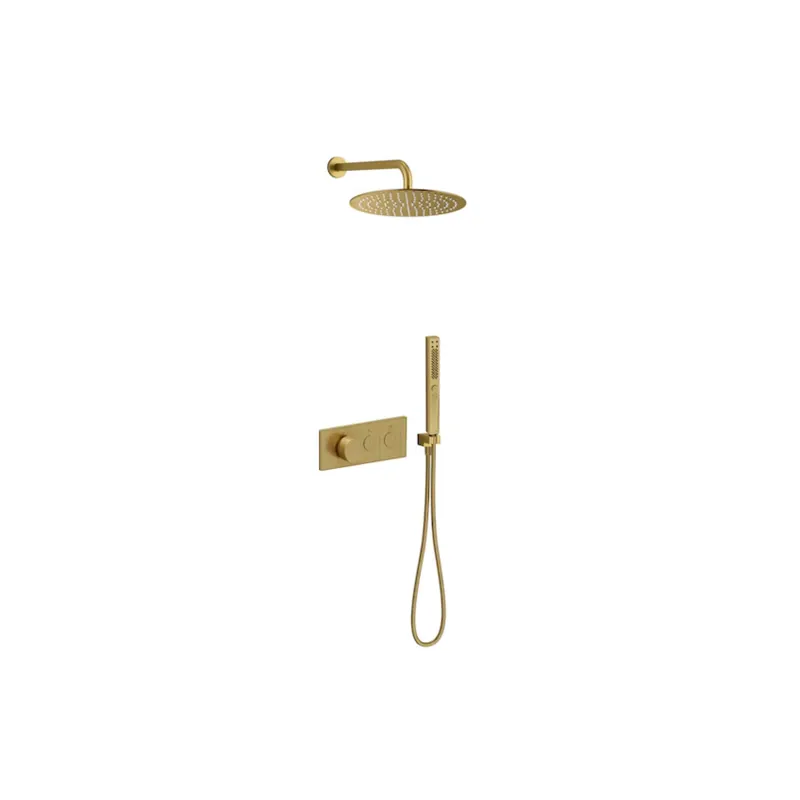 Colonne de douche encastrée thermostatique JACOB DELAFON Grands Boulevards laiton brossé