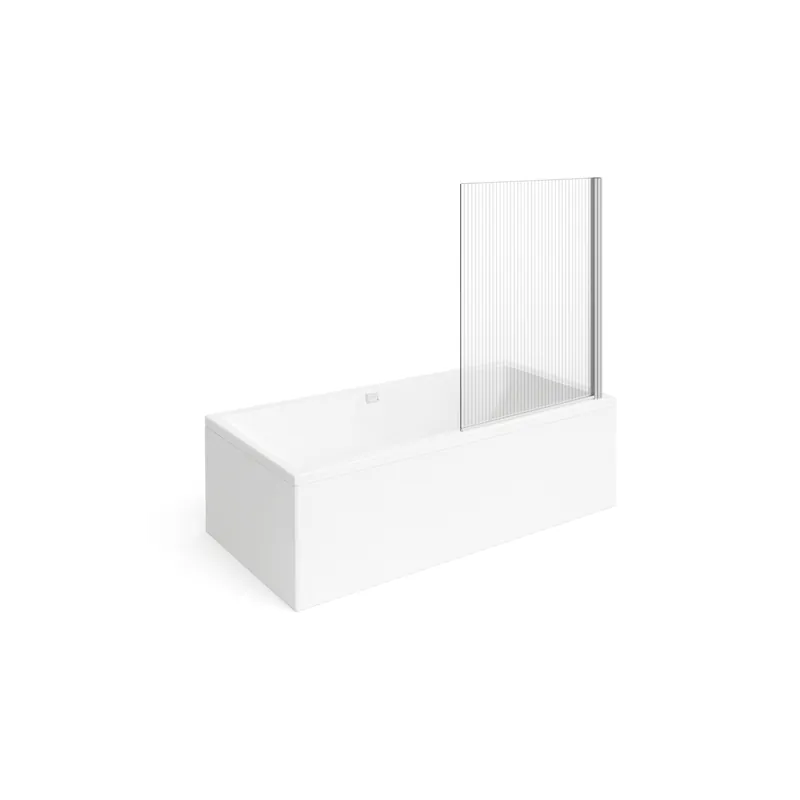 Baignoire droite VILLEROY ET BOCH Collaro + Pare-bain AURYS Raywall