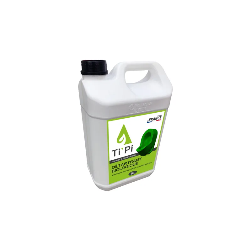 Détartrant biologique TI‘PI pour valve et canalisation d‘urinoir sans eau 5L - formule renforcée