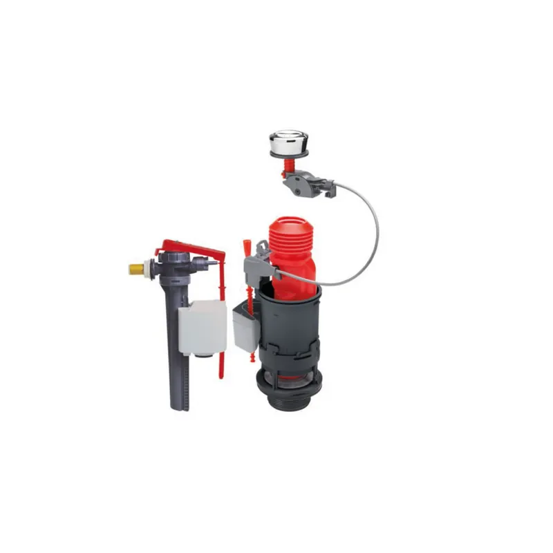 Mécanisme double chasse WIRQUIN Jollyfill à câble MW² + robinet flotteur servo-valve latéral