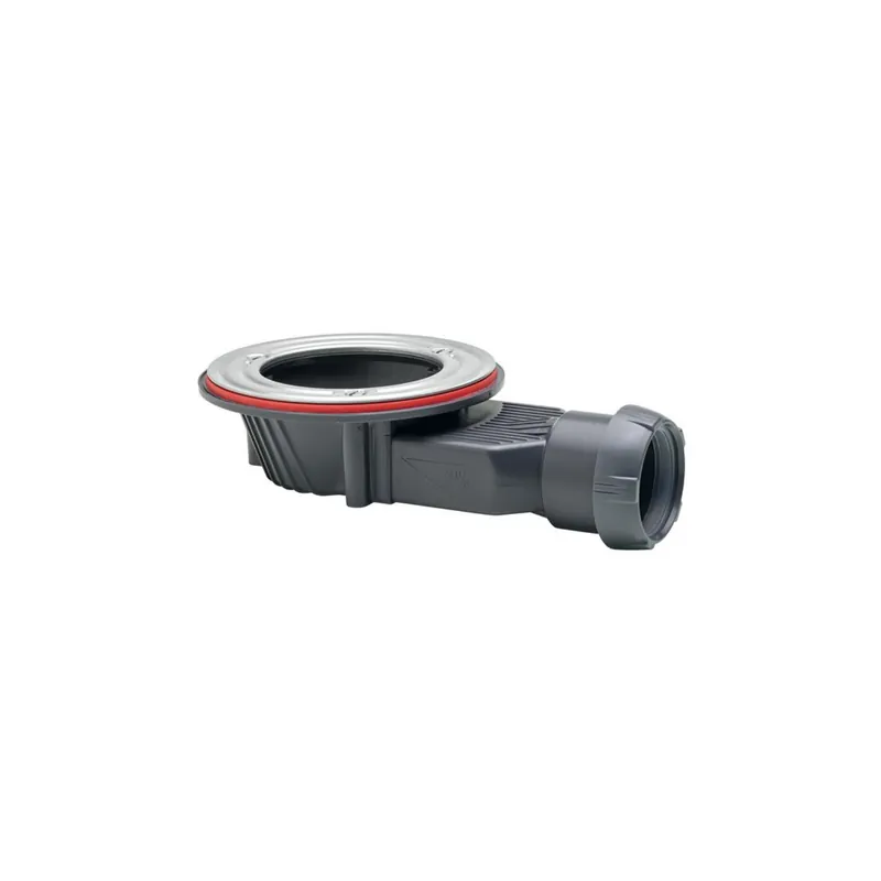 Bonde de receveur de douche sortie horizontale extra-plat WIRQUIN Slim+ D40 sans grille