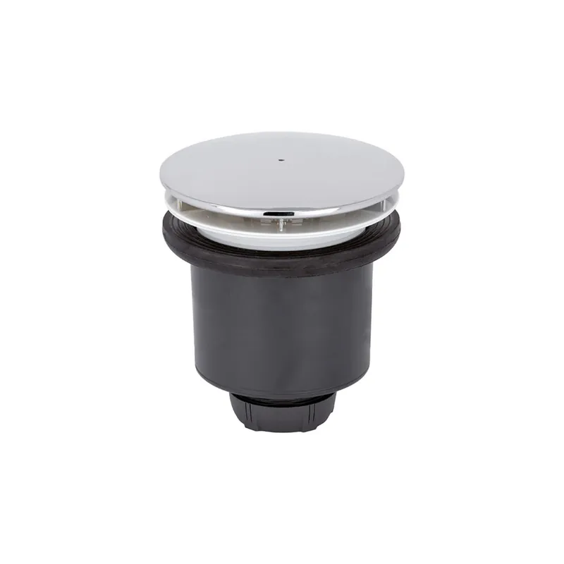 Bonde de receveur de douche sortie verticale WIRQUIN Tourbillon D90 dôme chromé