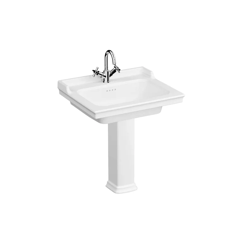 Lavabo VitrA Valarte blanc avec trop plein et colonne