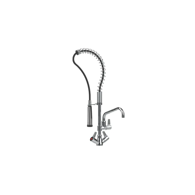Robinet de cuisine pro mini sur plage avec douchette et bec de remplissage PRESTO Chef chromé