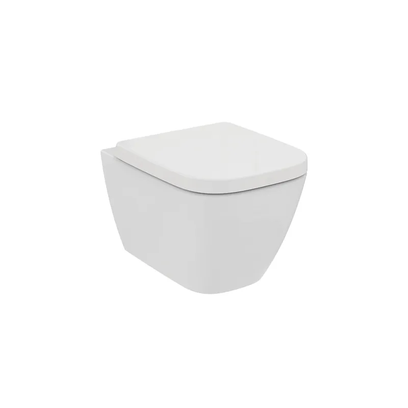 Cuvette WC suspendu compact sans bride IDEAL STANDARD I.Life S RimLS+ avec abattant frein de chute
