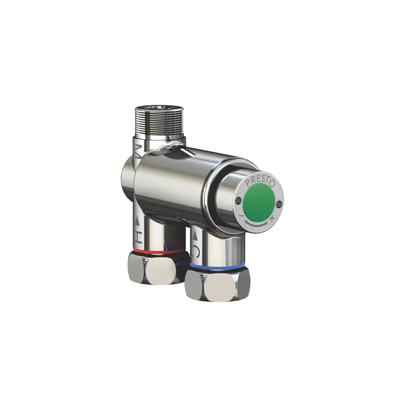 Régulateur thermostatique monoposte avec arrivées en ligne F3/8 PRESTO Minitherm