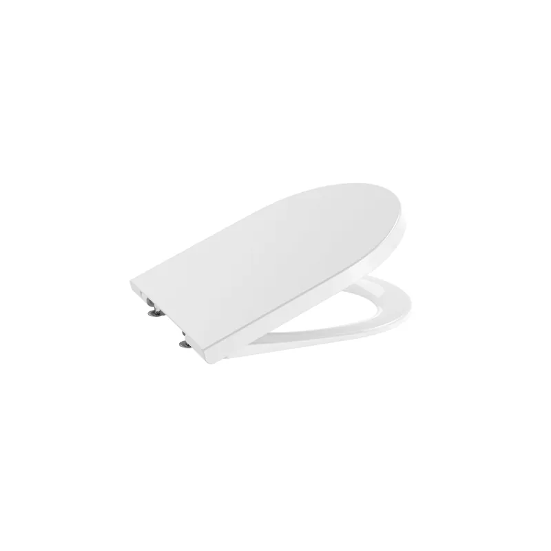Abattant WC double laqué frein de chute déclipsable rond ROCA Inspira round blanc