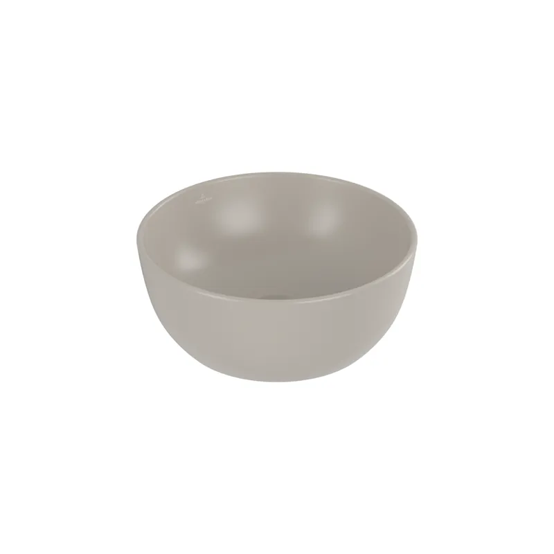 Vasque ronde à poser VILLEROY ET BOCH Artis 32,5cm + bonde à écoulement libre Amande