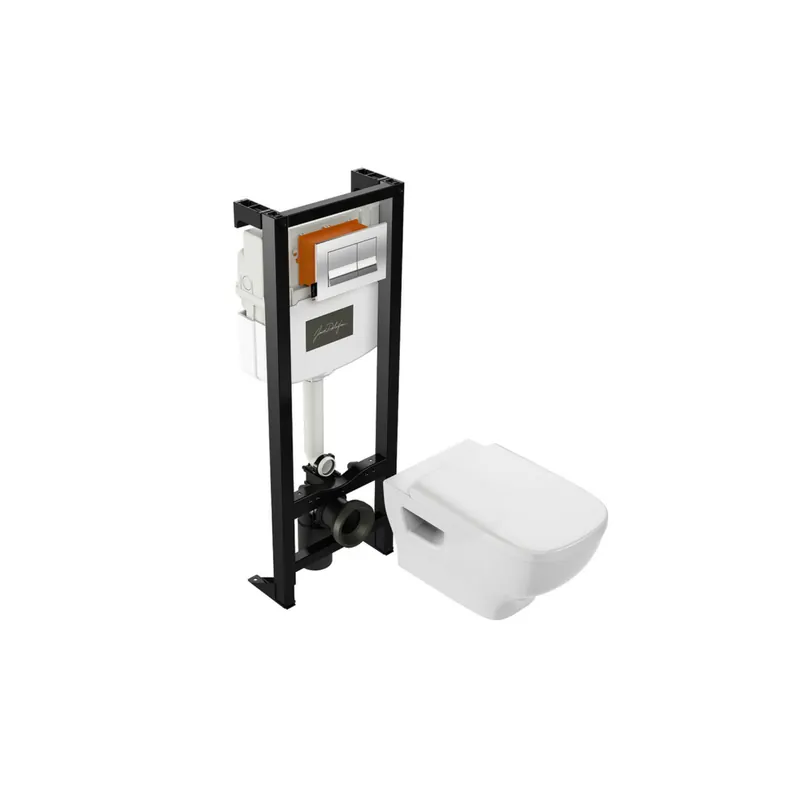 Pack WC suspendu sans bride JACOB DELAFON Struktura + bâti support + plaque