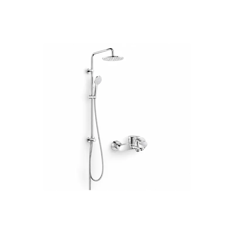 Pack mitigeur bain douche mécanique DURAVIT Wave + colonne DURAVIT Shower system Reno