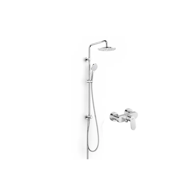 Pack mitigeur de douche mécanique DURAVIT Wave + colonne DURAVIT Shower system Reno