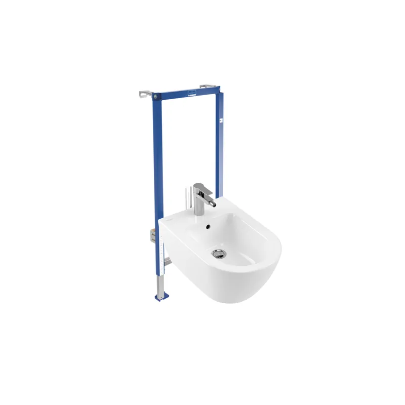 Pack bidet suspendu VILLEROY & BOCH Subway 2.0 + Bâti-support sol et mur Vi-connect