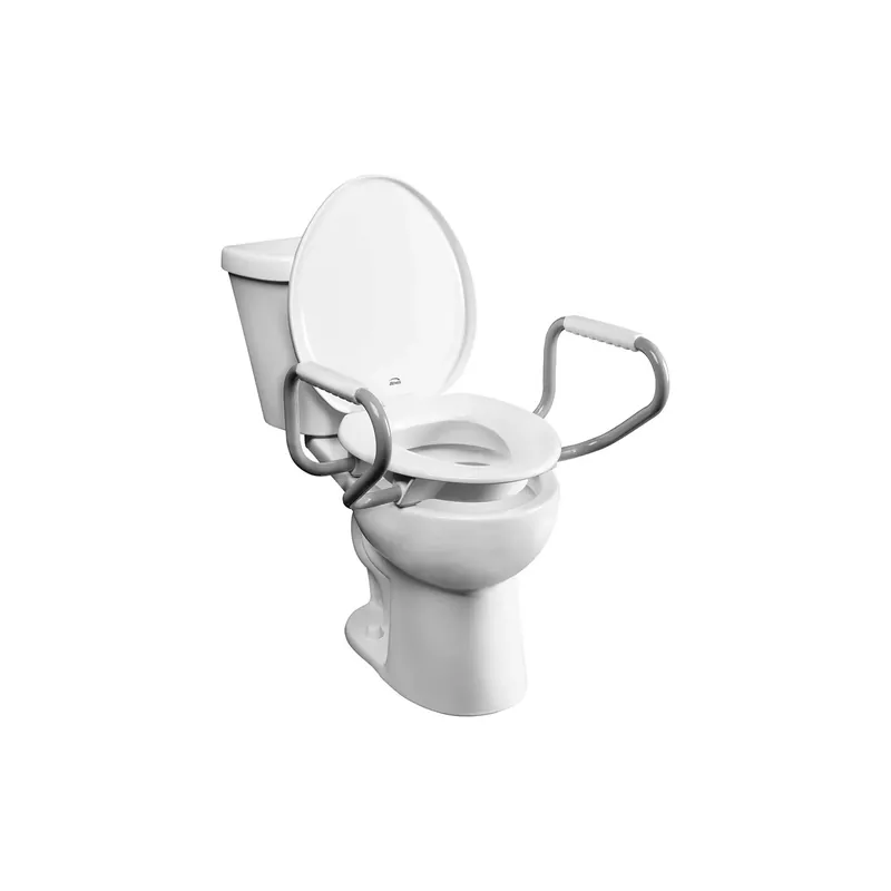 Abattant WC BEMIS Pure Care Plus 750 réhaussé avec accoudoirs et frein chute blanc