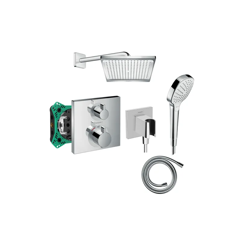 Colonne de douche encastrée thermostatique HANSGROHE Crometta E 240 Chromé