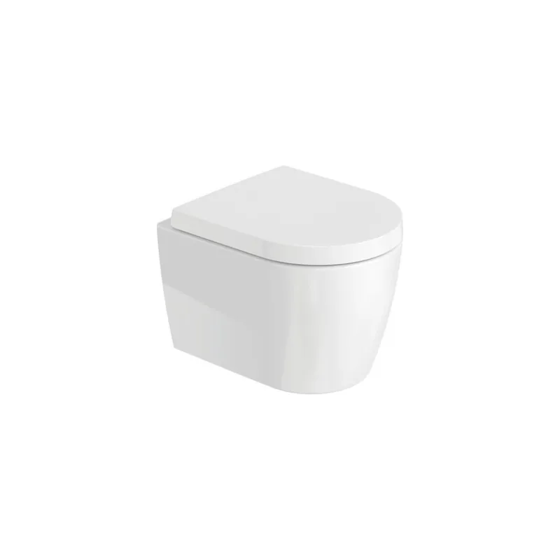 Cuvette WC suspendu compact sans bride DURAVIT ME by Starck avec abattant frein de chute
