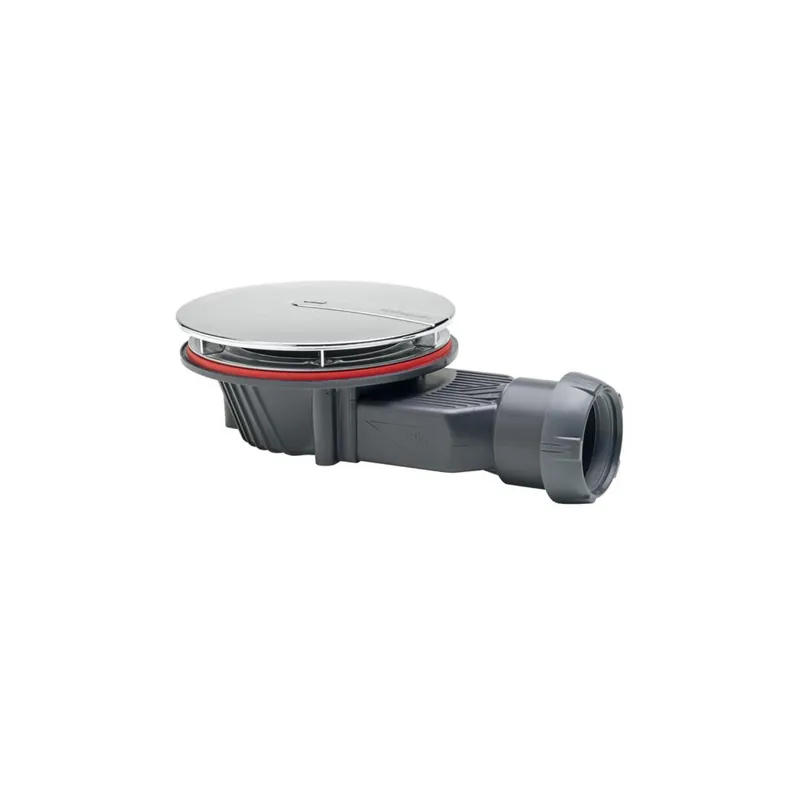 Bonde de douche extra-plate WIRQUIN Slim+ D90 dôme métal