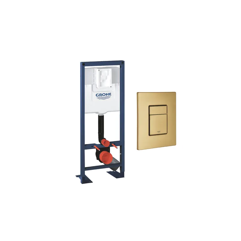 Bâti-support largeur réduite GROHE Rapid SL avec plaque de commande Skate Cosmopolitan Cool Sunrise