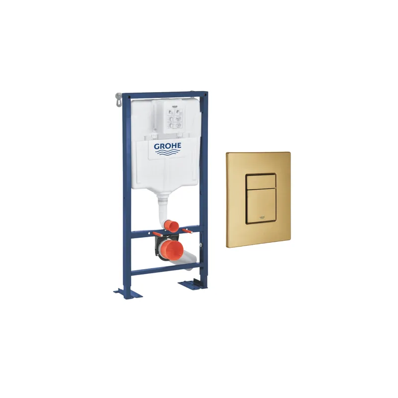 Bâti-support autoportant GROHE Solido avec plaque de commande Skate Cosmopolitan Cool Sunrise