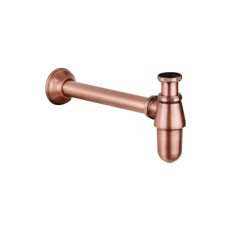 Siphon bouteille pour lavabo et bidet 1"1/4 cuivre antique Zanetti 077114CM25R