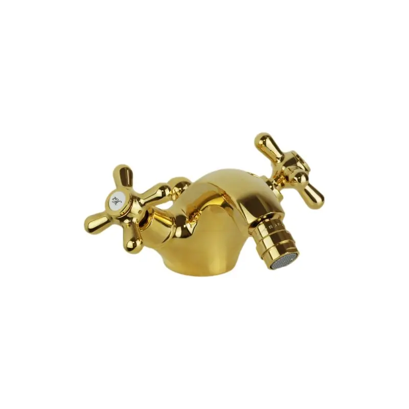 Robinet de bidet monotrou à double levier de couleur or Gattoni Calypso 5931/RED0
