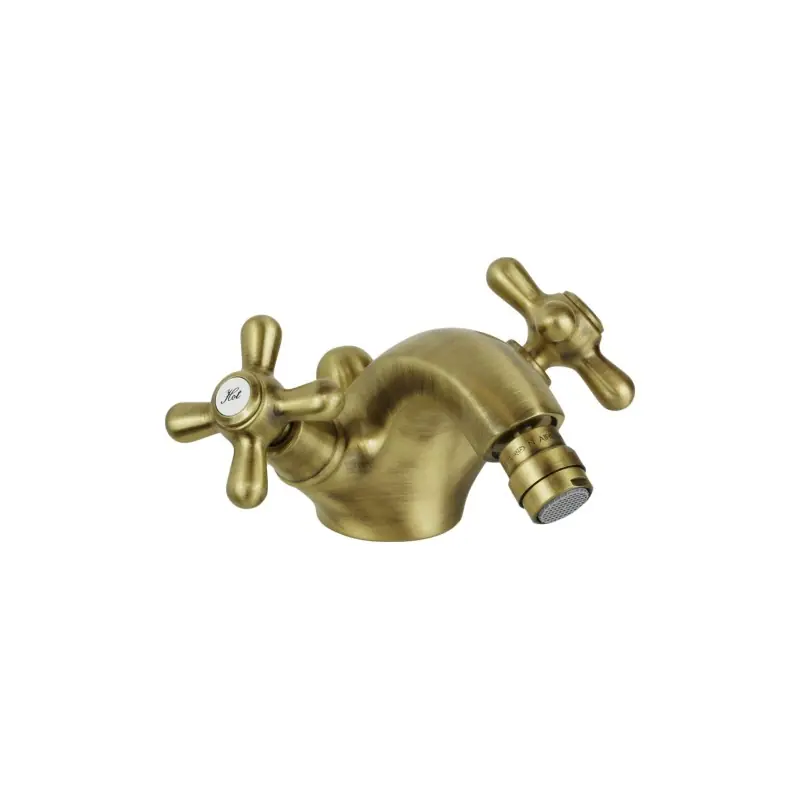 Robinet de bidet monotrou à double levier de couleur bronze Gattoni Calypso 5931/REV0