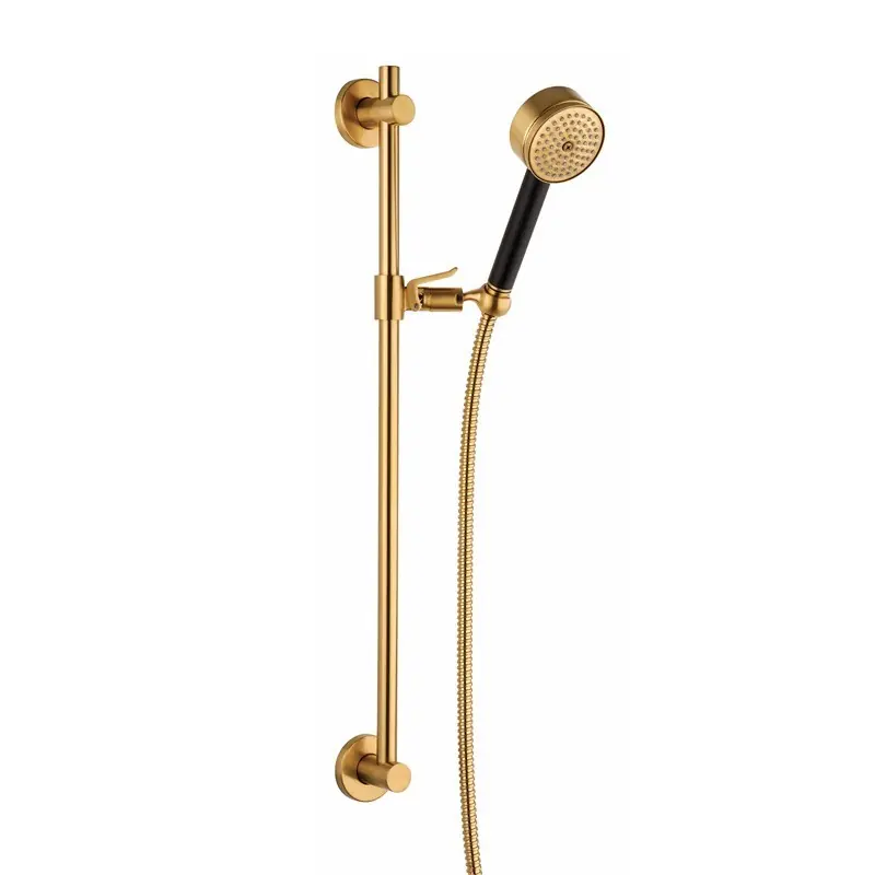 Rail coulissant en laiton avec douchette et finition laiton brossé flexible Mamoli Gio Ponti 0000FN14000G