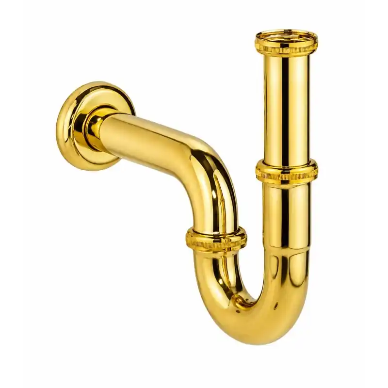Siphon tube pour lavabos de couleur or, raccord 1 "1/4 Zanetti 086114O