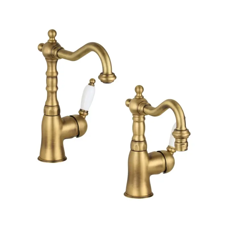 Mitigeur lavabo et bidet en bronze Gattoni Orta KITORTA1VB