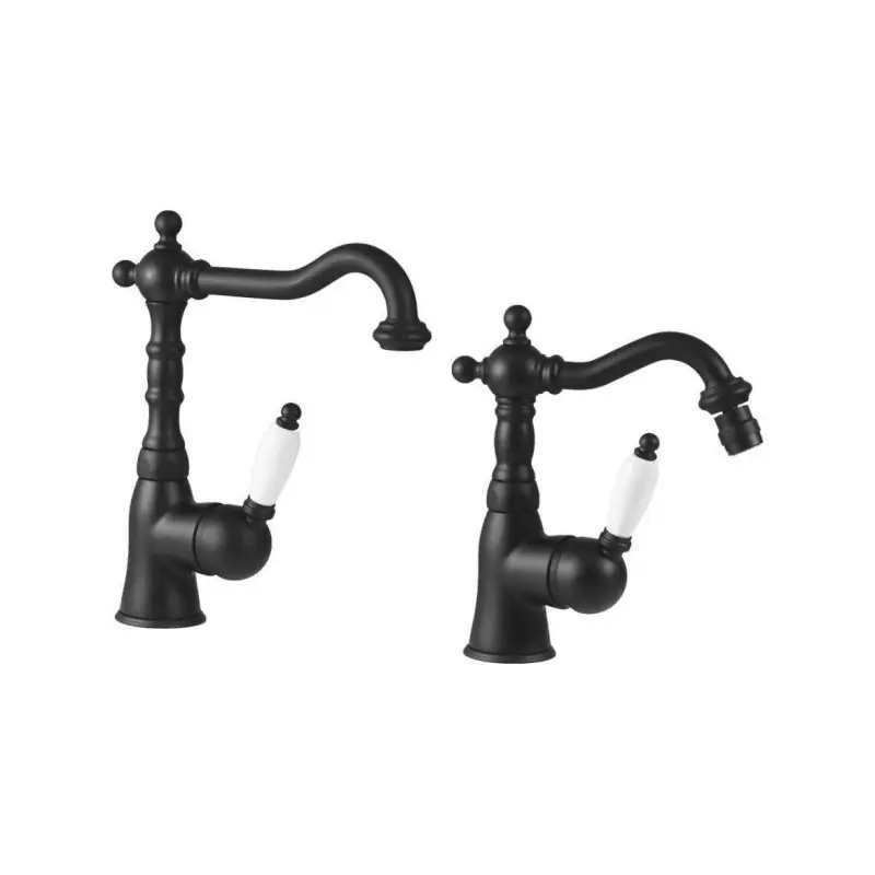 Mitigeur lavabo et bidet noir mat Gattoni Orta KITORTA1NO