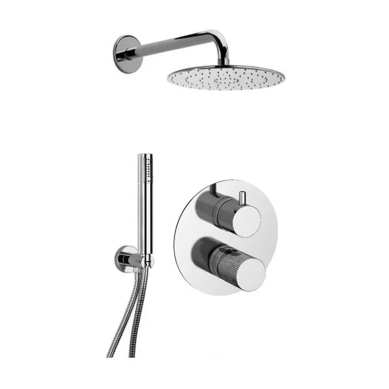 Ensemble de douche complet avec deux sorties intégrées Paini Cox GRIP 7GCR433D