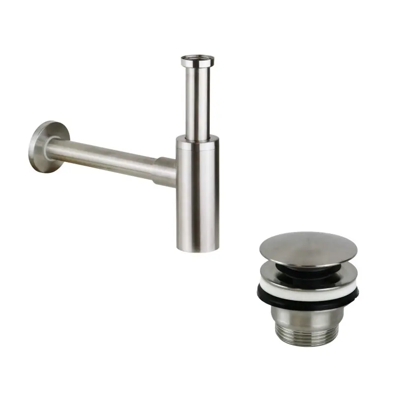 Ensemble complet de bonde et siphon pour évier Ercos Stilox KITSTILOX1