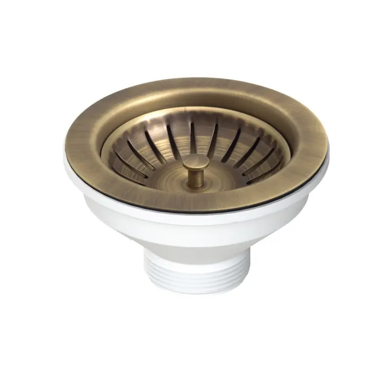 Piletta bronze Ø114 pour évier trou Ø90 L.B. PLAST D550-70-PIR