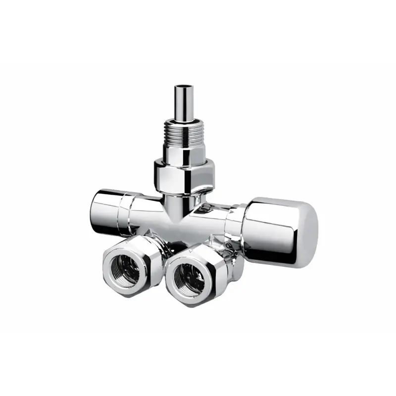 Vanne MONO-BITUBE thermostatisable gauche avec connexion centrale au corps chauffant FAR 0288